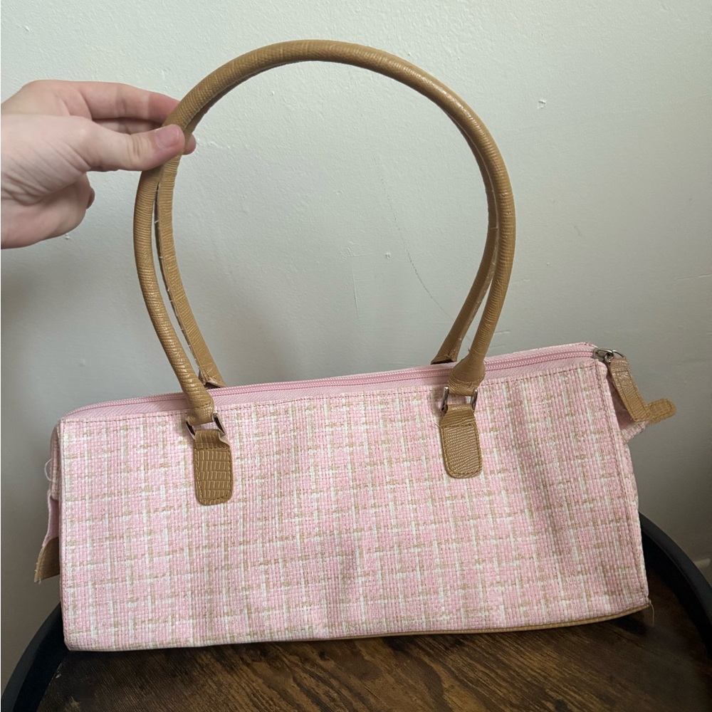 Pink plaid purse